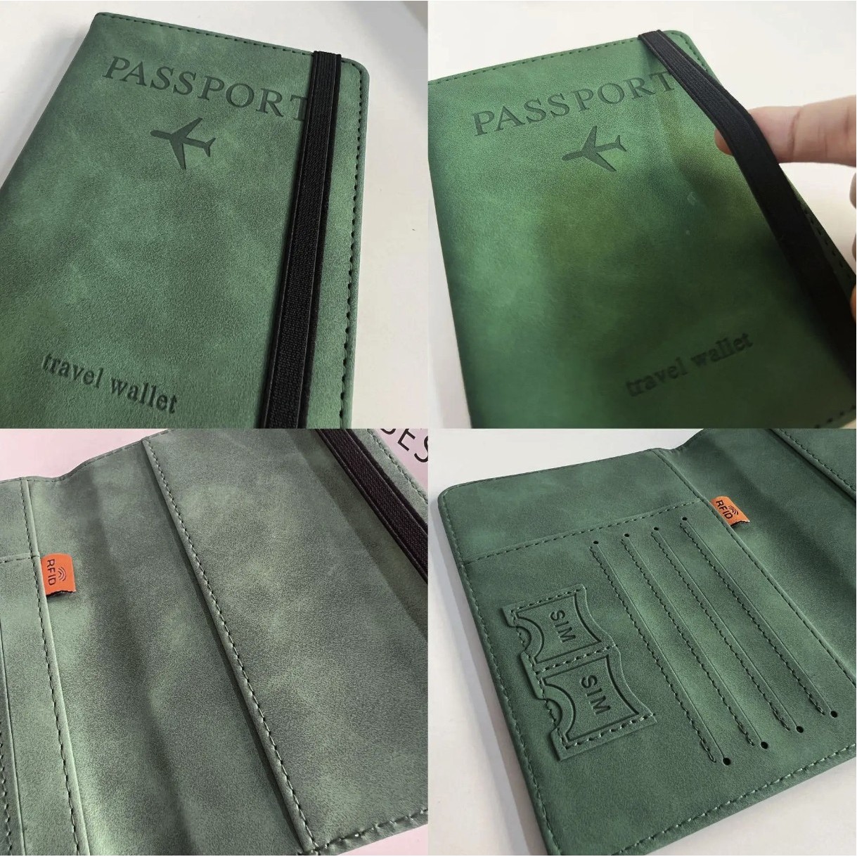 PU Leather Travel Document Holder For Women Men Travel Accessories 1