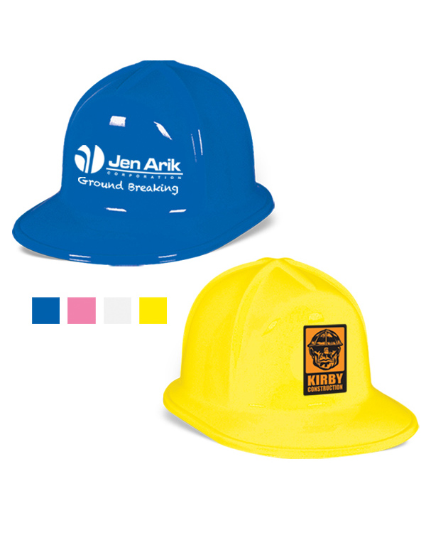 Plastic Construction Hat with Custom Printed Paper Icon