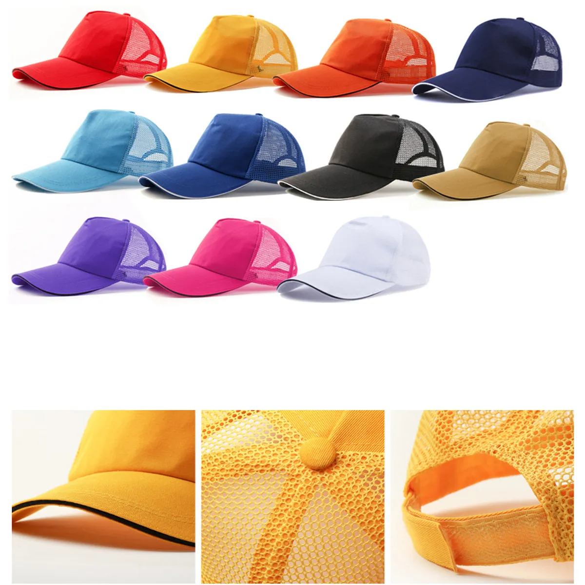 Quick Dry Baseball Cap Mesh Running Lightweight Snapback Hat 5