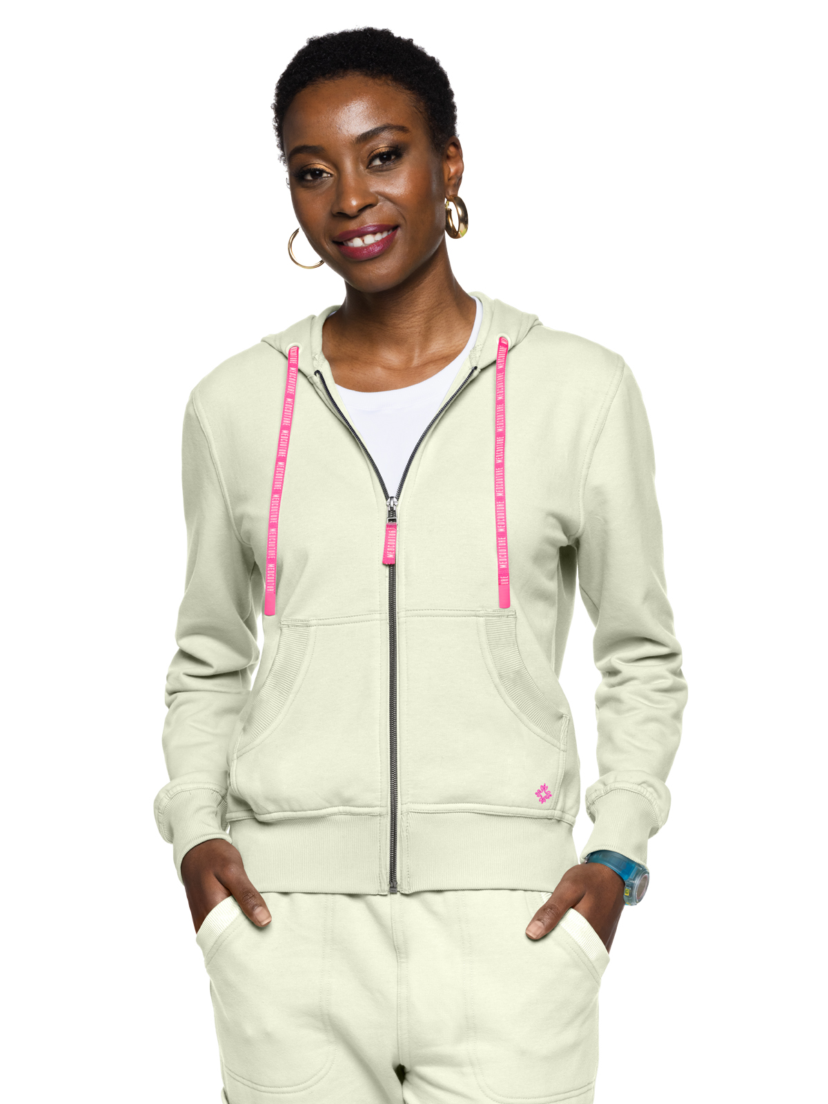 Med Couture - MC Lifestyle - Women's 2-Pocket Zip Front Hoodie Sweatshirt