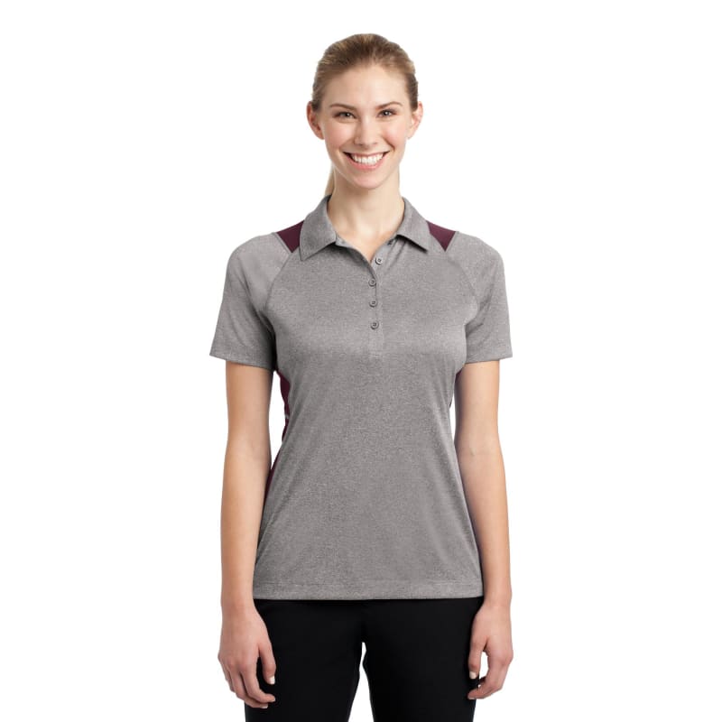 Sport-Tek Women's Heather Colorblock Contender Polo. 28