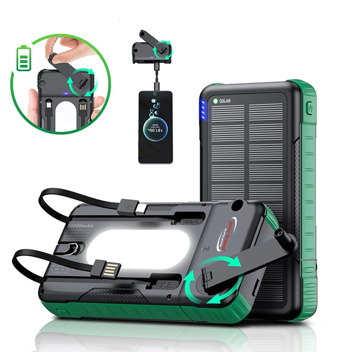 Hand Crank Solar Power Bank 1