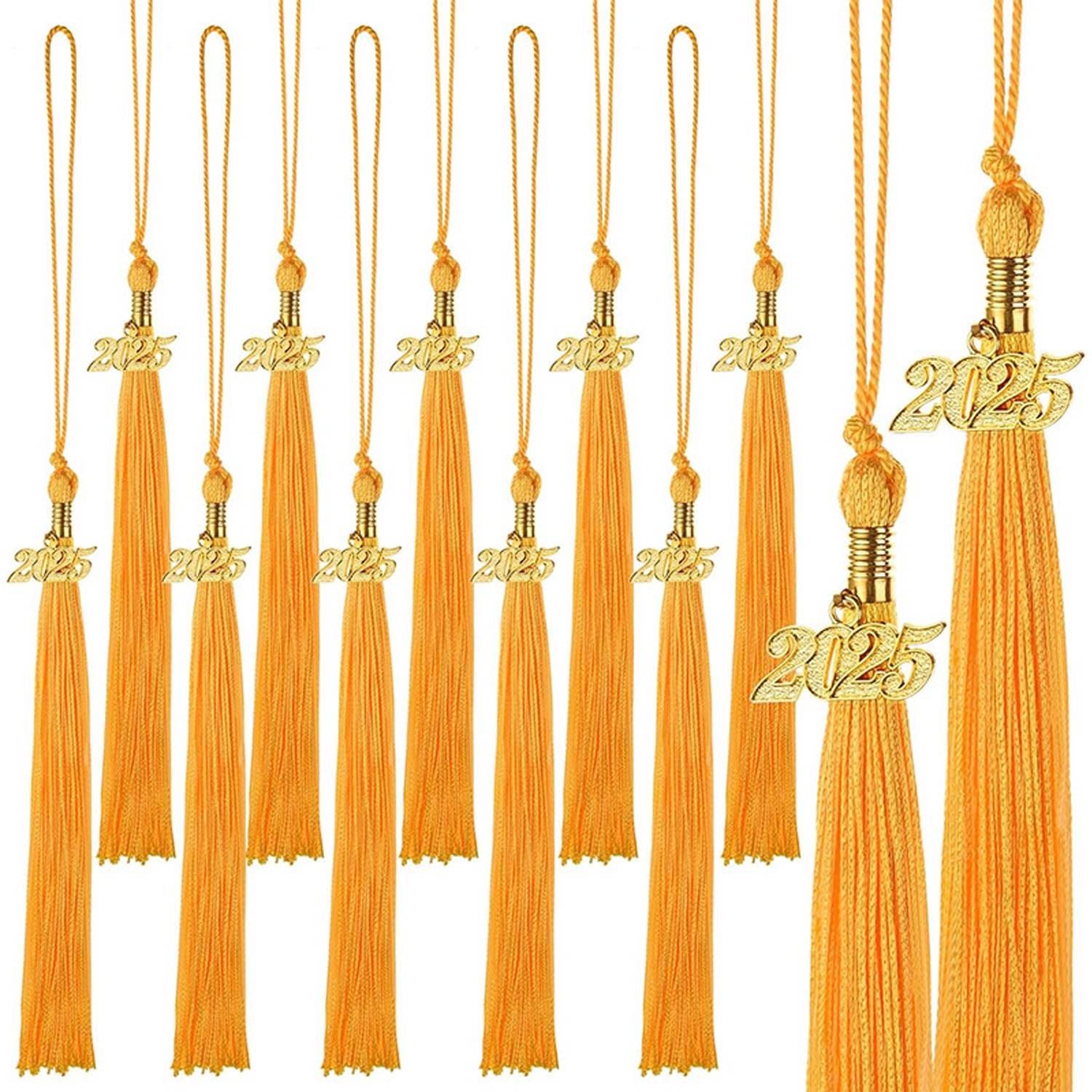 Graduation Tassels With Gold 2025 Year Charm Pendant 7