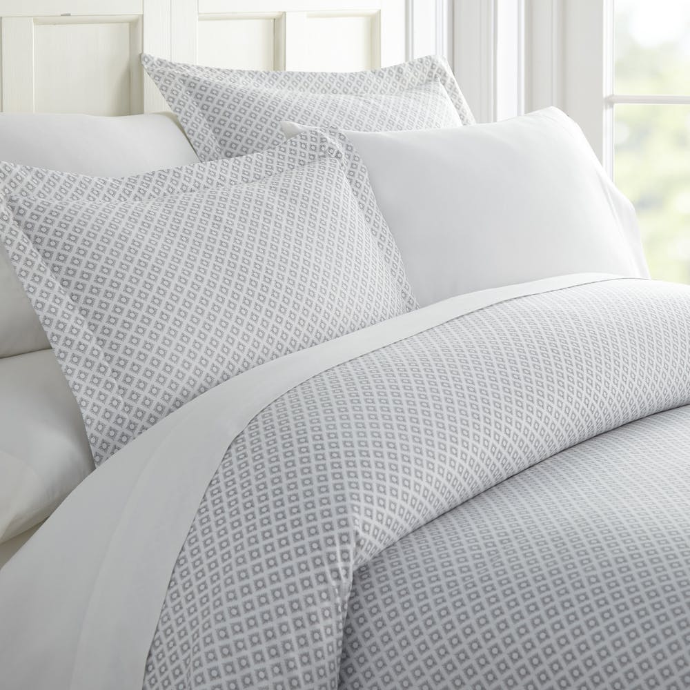 Duvet Cover Sets - Gray Polaris King 3 Piece 1