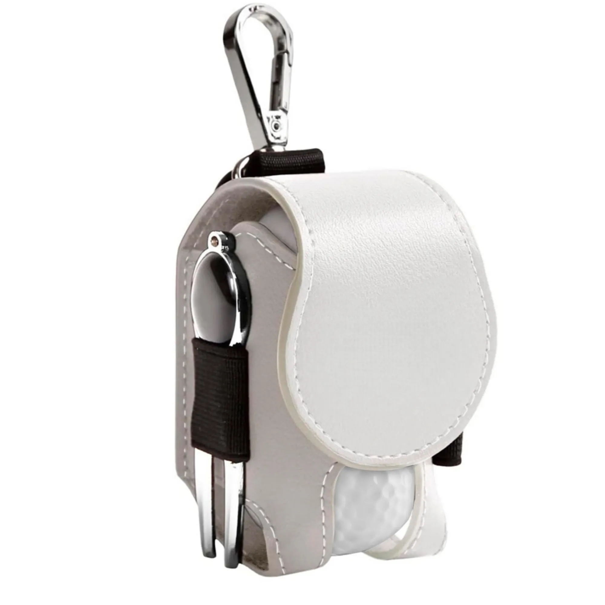 Personalized Leather Golf Ball Pouch Bag 7