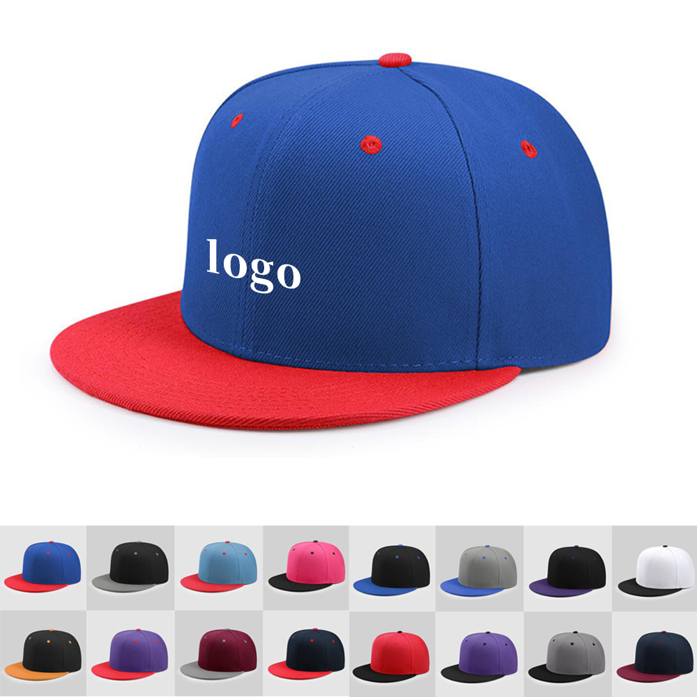 6 Panel Snapback Flat Bill Baseball Cap 1