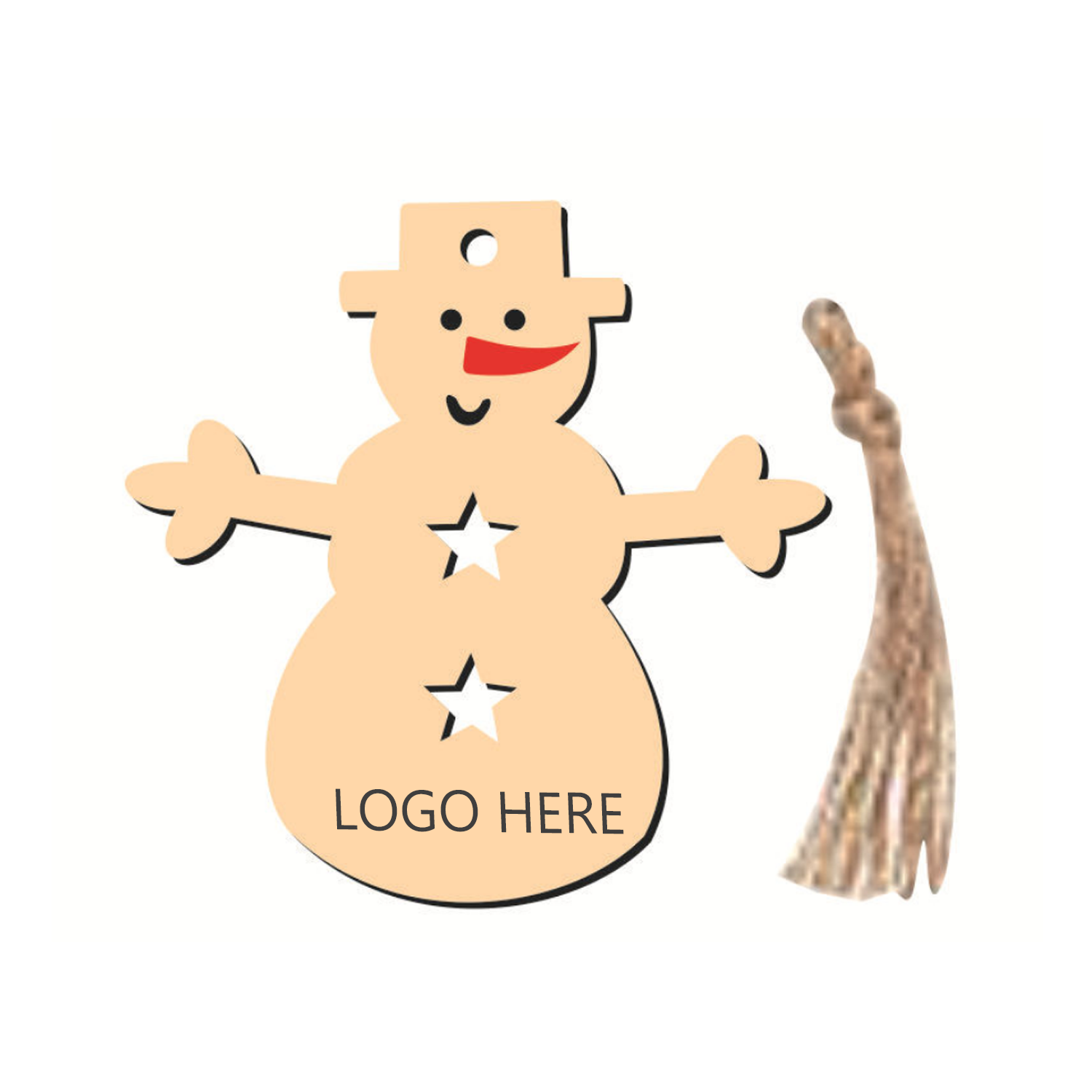 Snowman Christmas Wood Pendant 10 Pieces Set 2