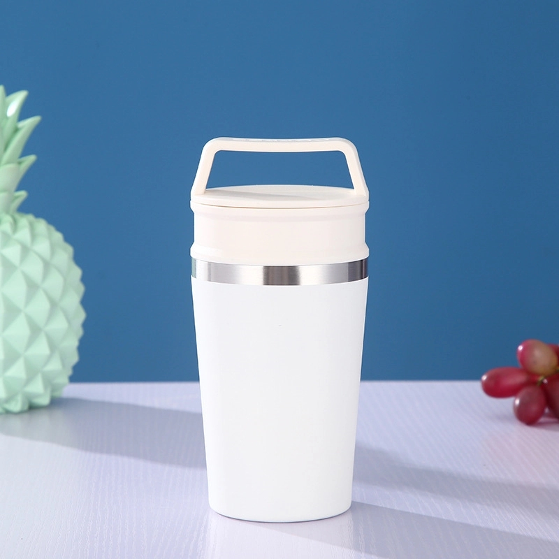 Custom 12 oz Stainless Steel Travel Mug With Handle 13