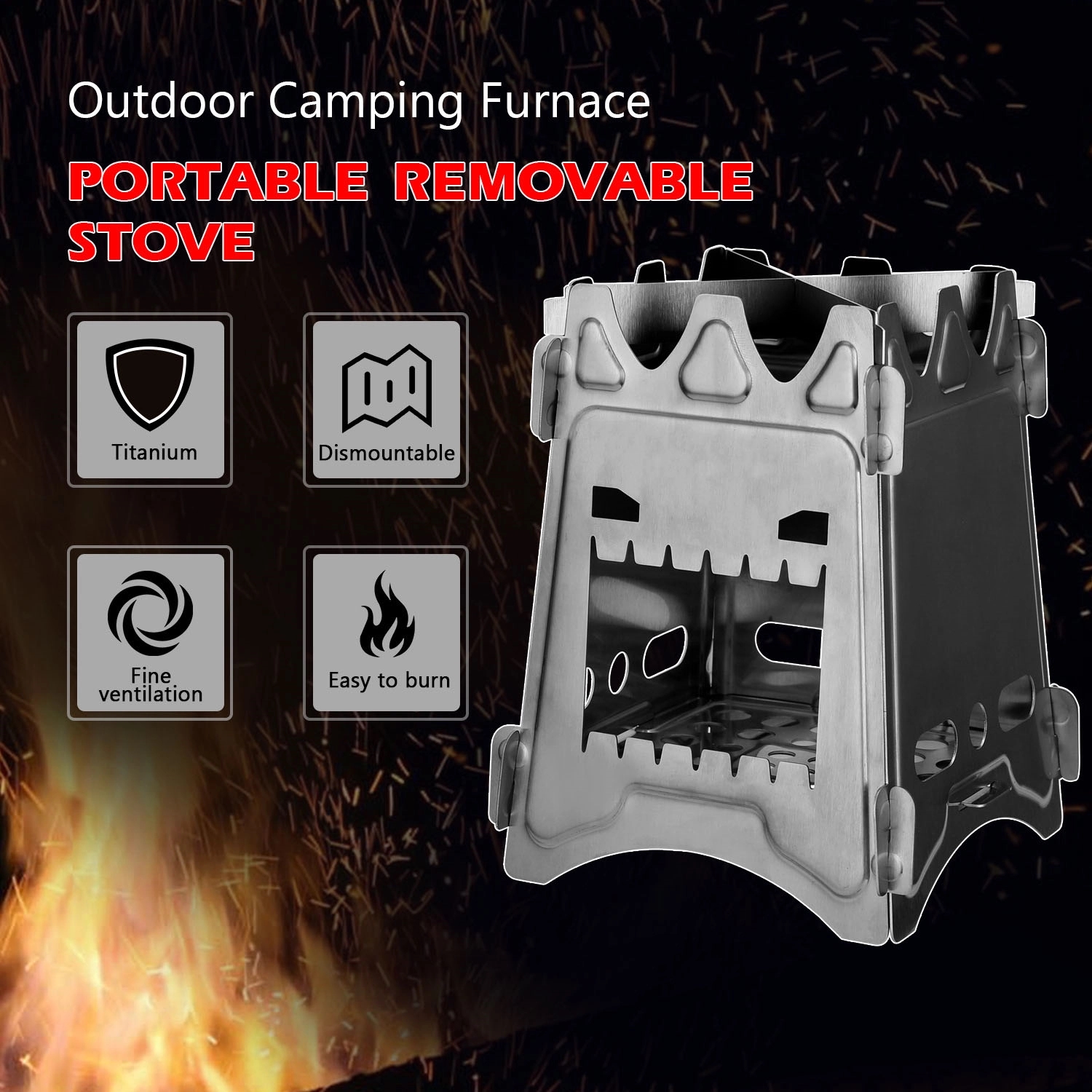 Camping Foldable Backpacking Stove Evil Eyes 5