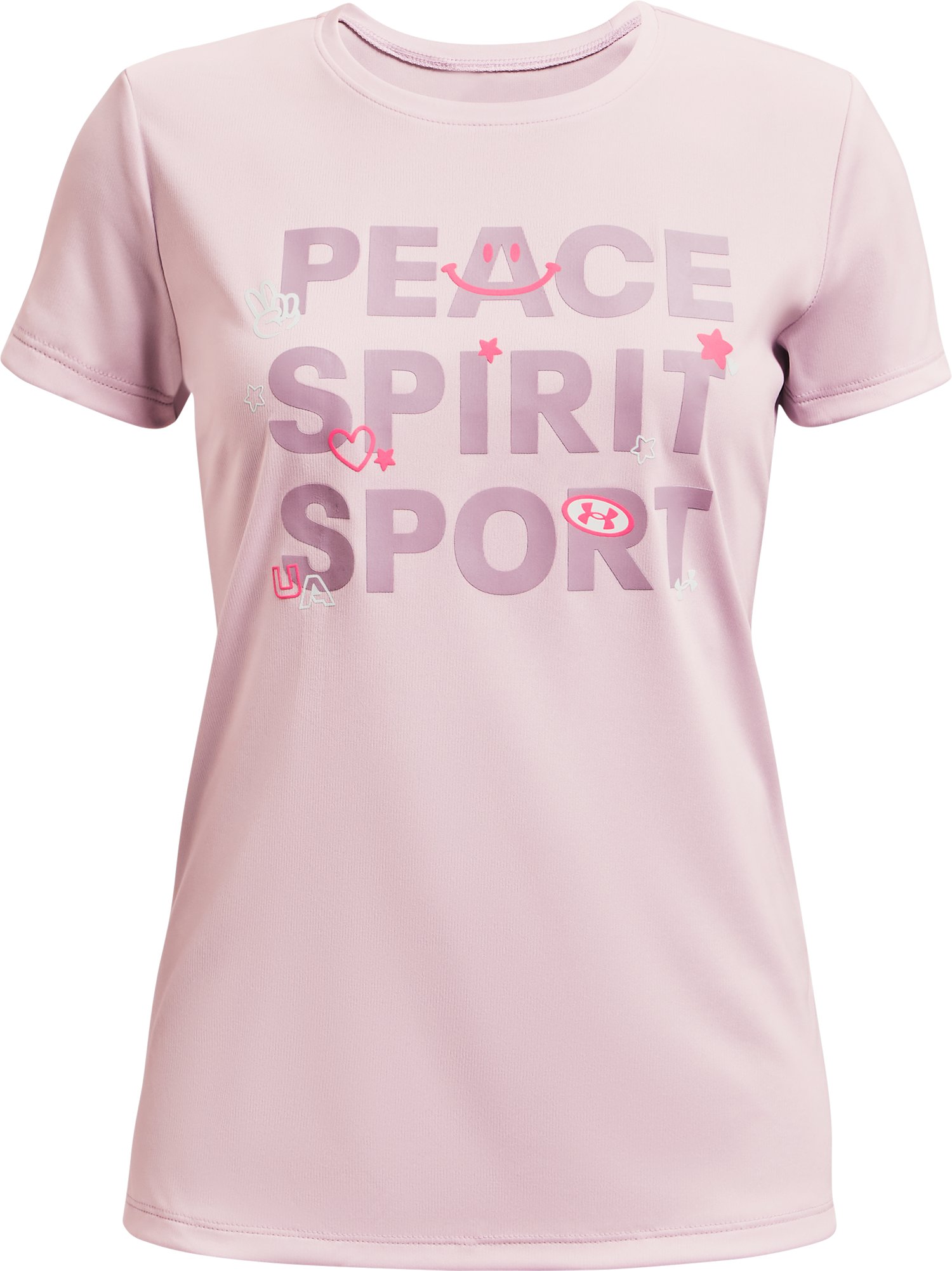 Girls' UA Tech Peace, Spirit, Sport Short Sleeve  2