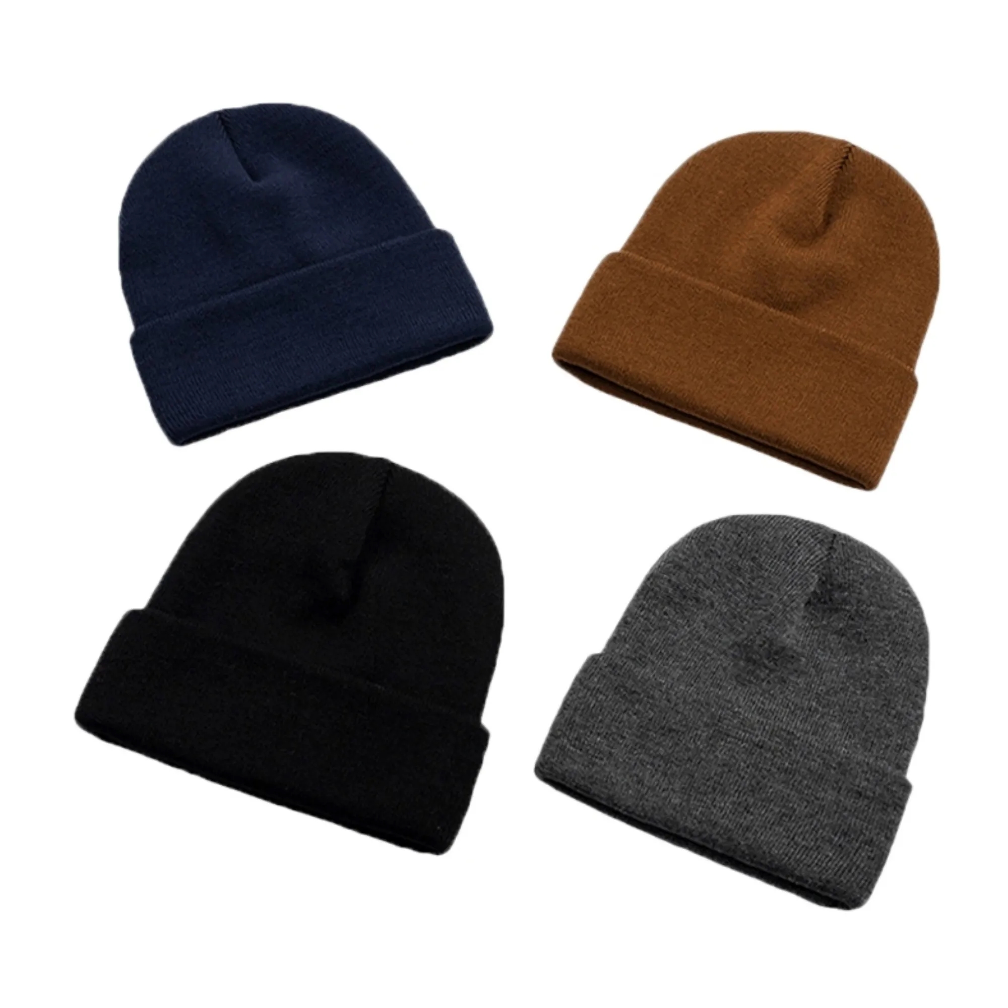 Warm Soft Solid Beanie Knit Hat Winter Hat 3