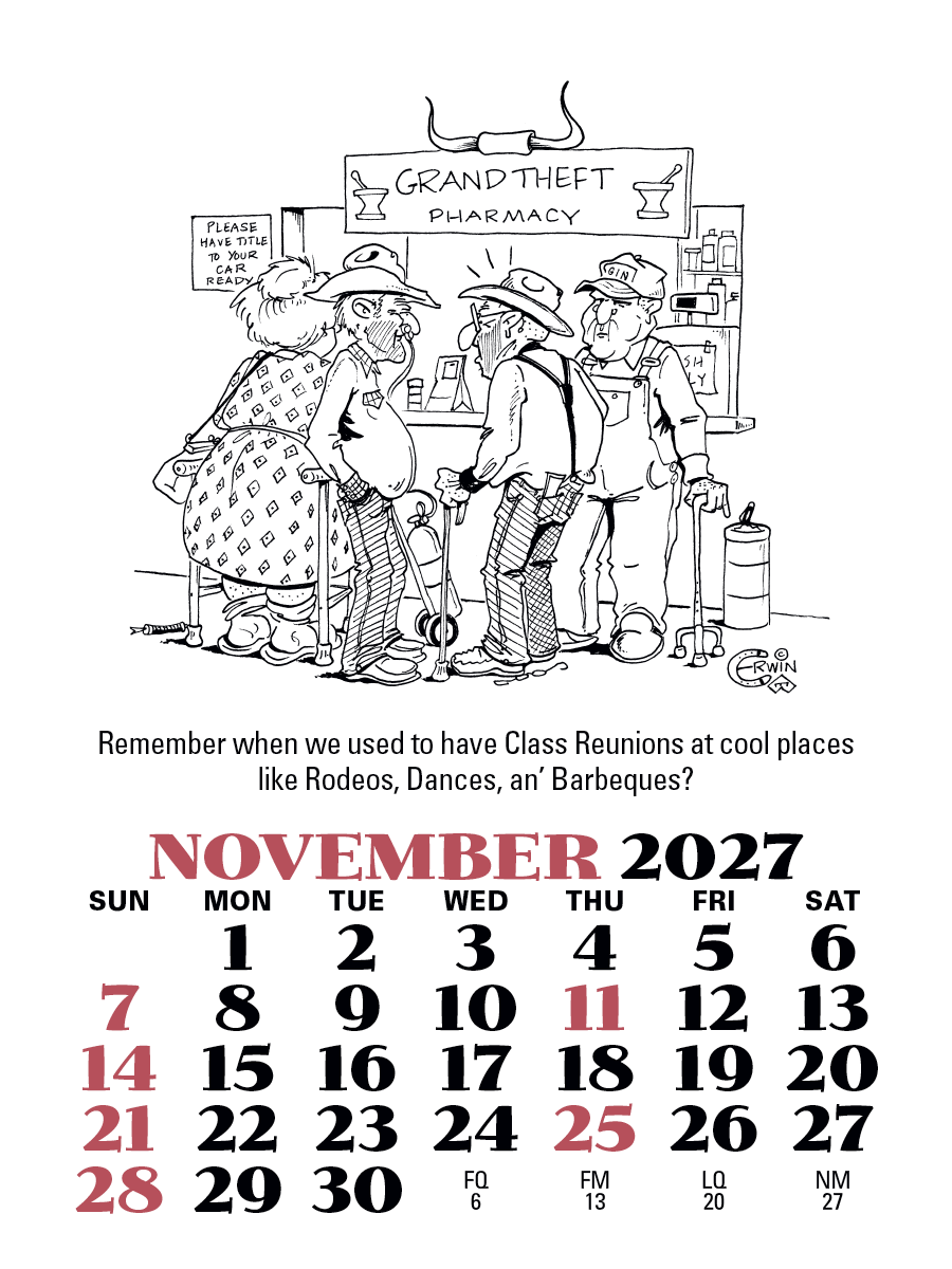 Triumph® Calendars Press-N-Stick Cowboy Calendar 636