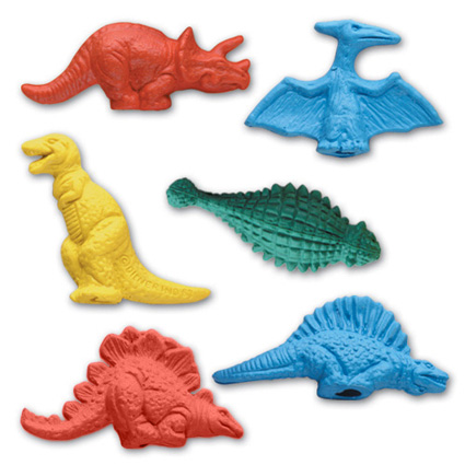 Pencil-Top Eraser Dinosaur Collection 1