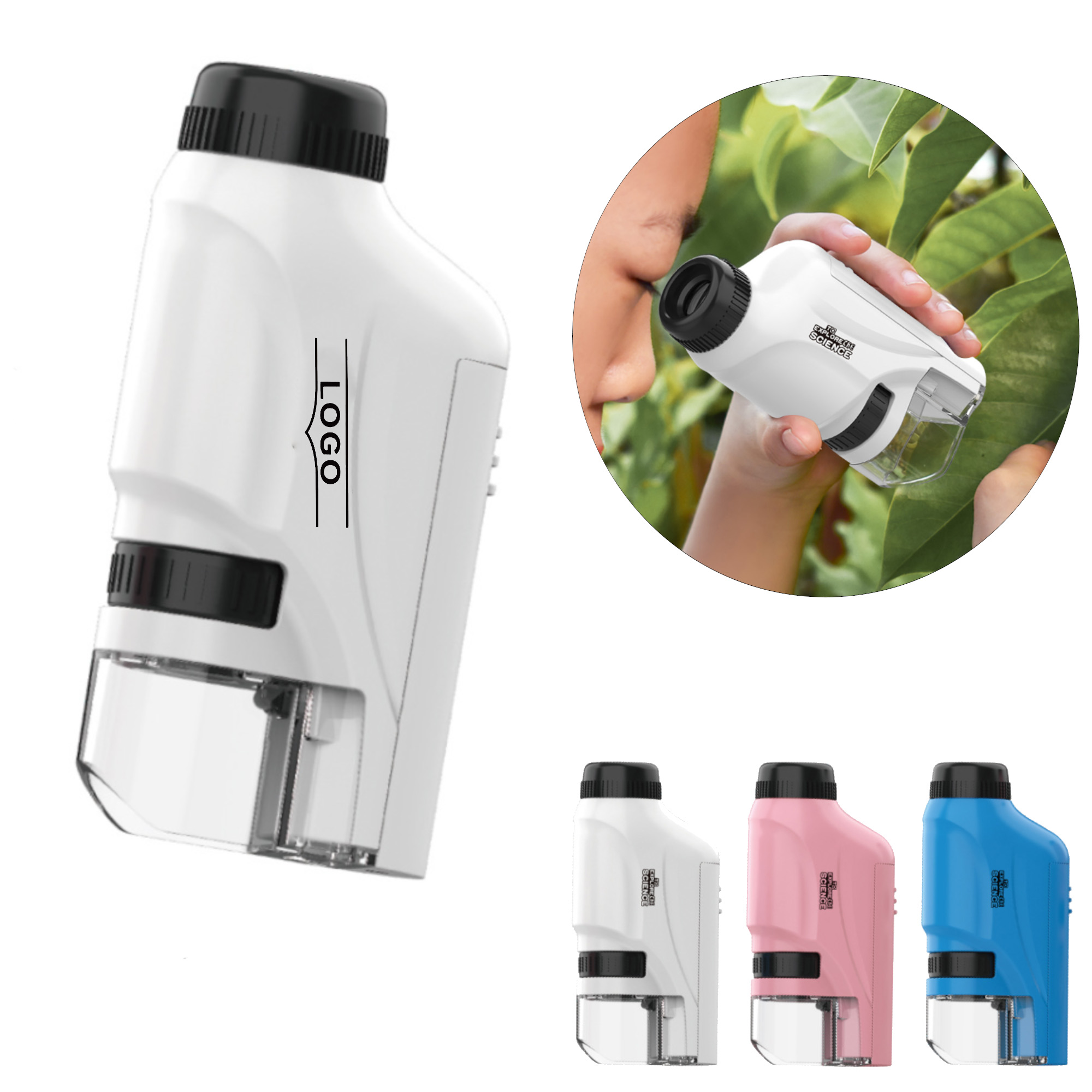 60X to 120X Microscope Kids Portable Optical 4
