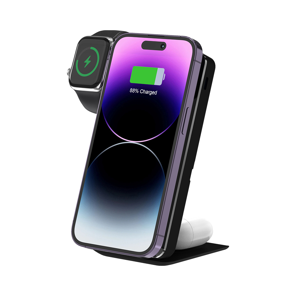 10,000mAh PD Powerbank Stand with Wireless Charging for Earbuds, Smartwatch, and Smartphones 2