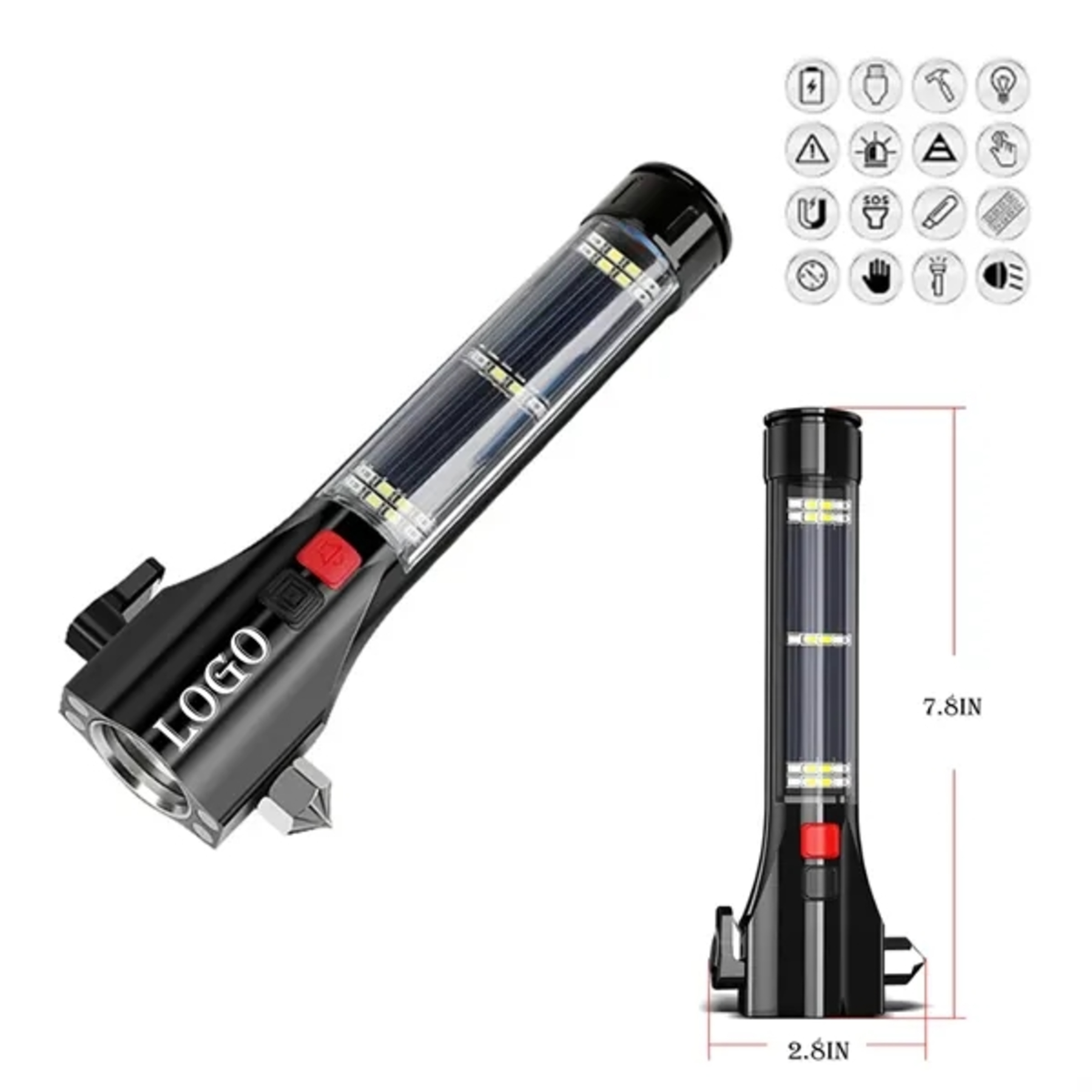 Car Flashlight Safety Cone
 2