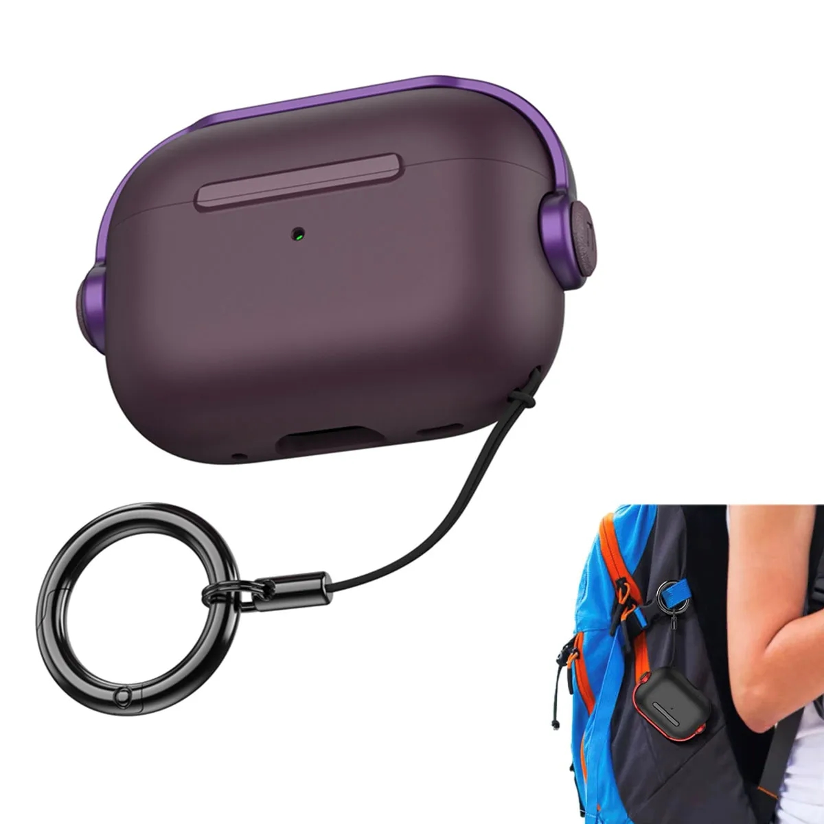 Silicone Shockproof Protective AirPods Case with Lanyard 2