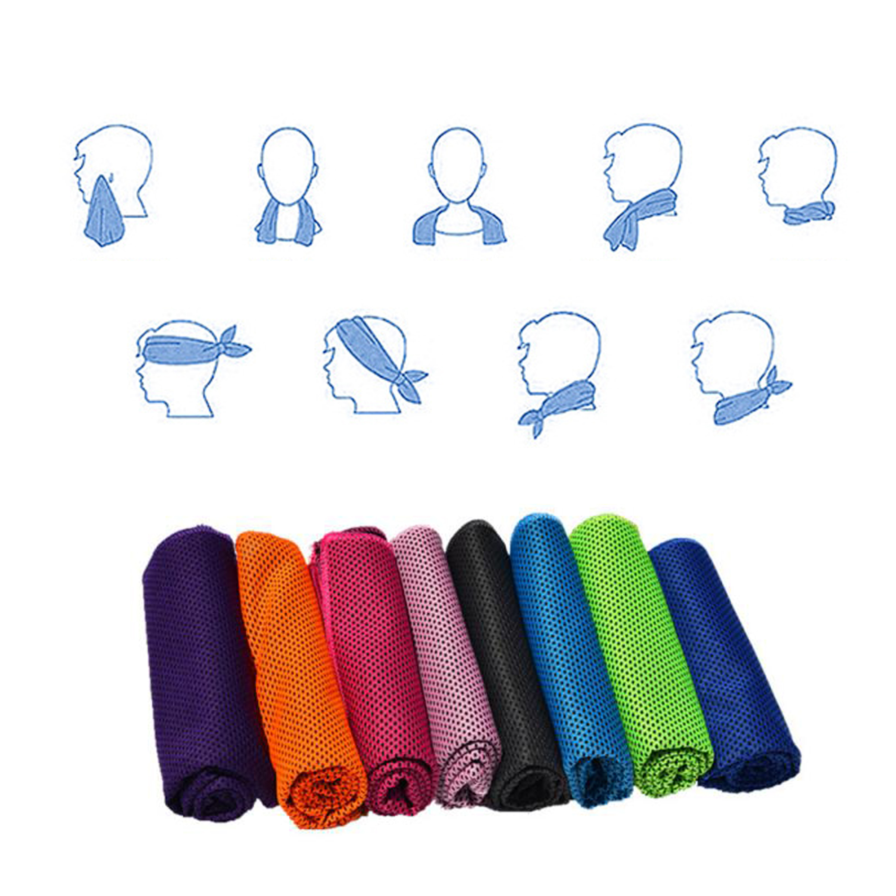 Sports Cooling Fitness Towel With Bottle 6