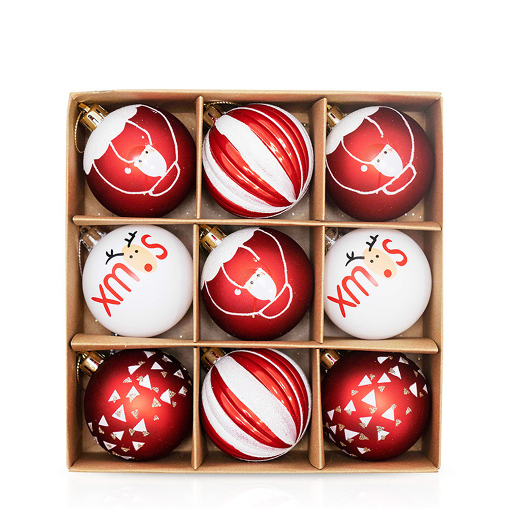 Christmas Tree 9pcs 6cm Colored Balls 5