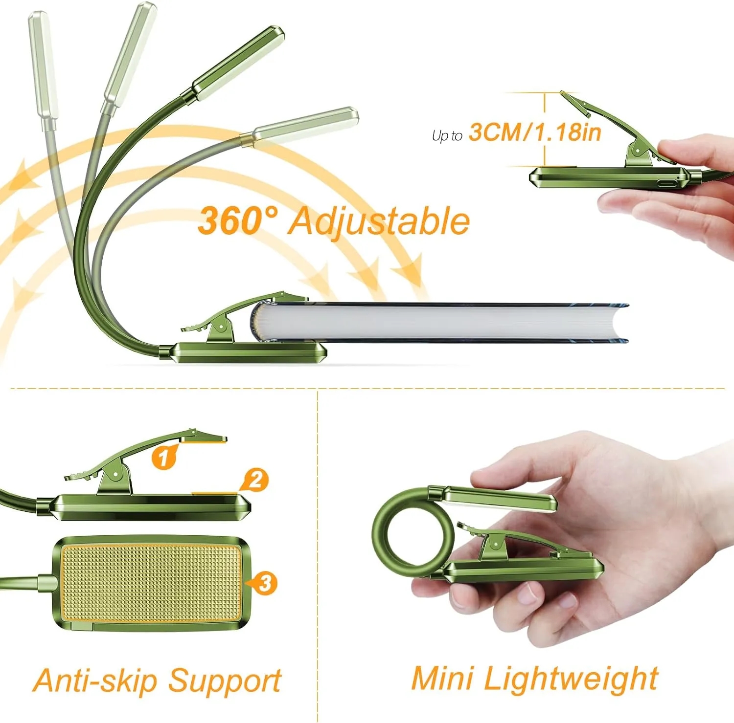 LED Rechargeable Book Light 3