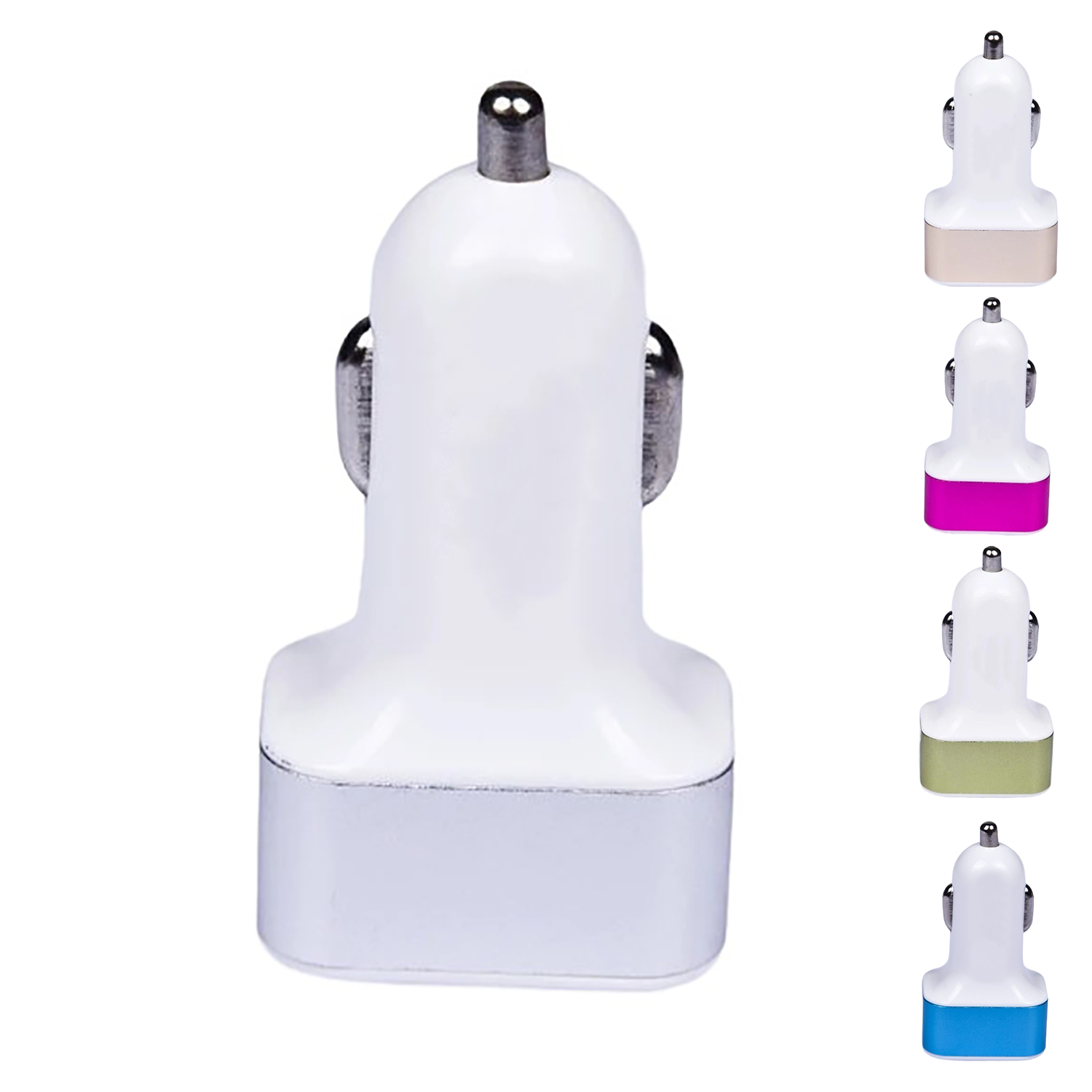 Aluminum Alloy Dual Port USB Fast Car Charger 9