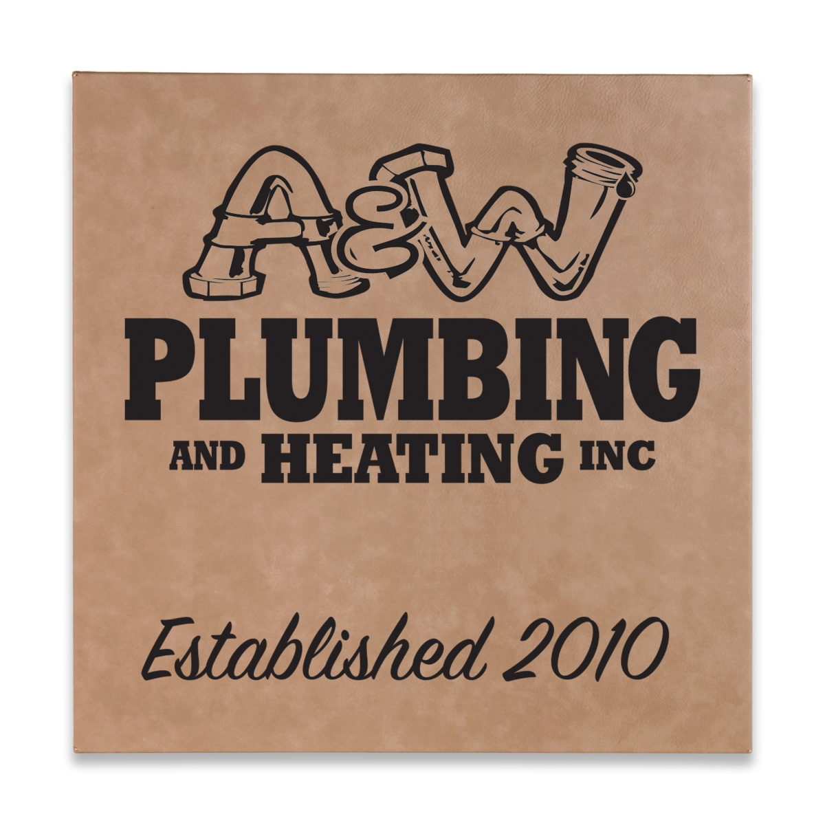 Laser Engraved Leatherette Wall Decor & Plaque (14"x14") 7