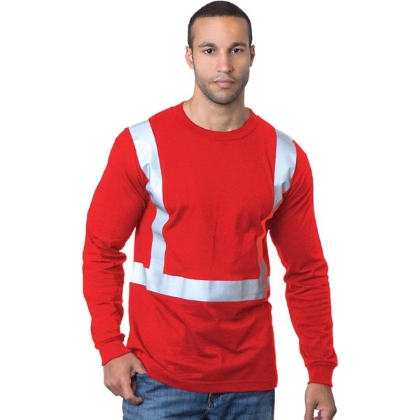 Hi-Vis 100% Cotton L/S Crew Tee 3