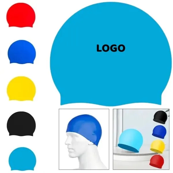 Stretchy Waterproof Silicone Swim Cap - High Elasticity 3