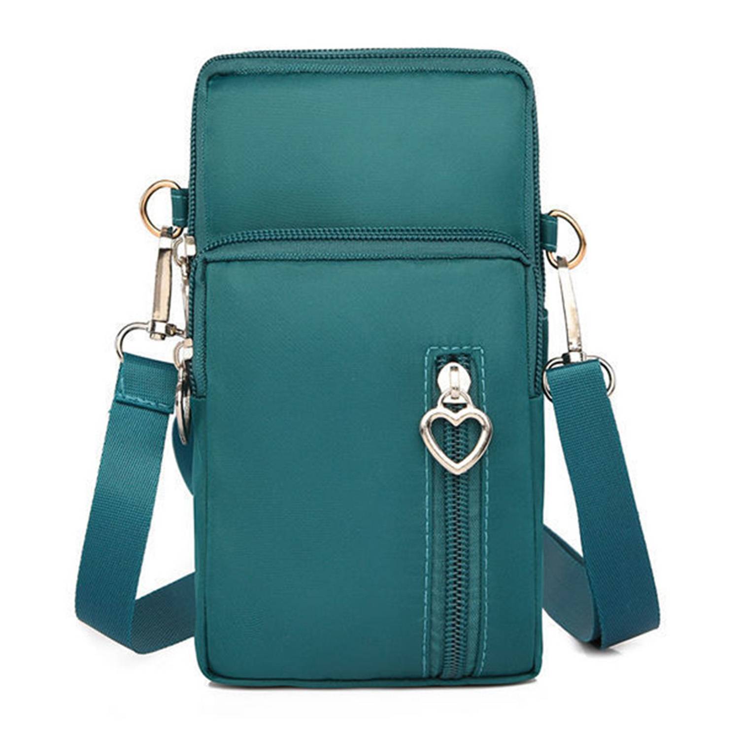 Mini Nylon Crossbody Phone Bag w/ Earbud Port 2