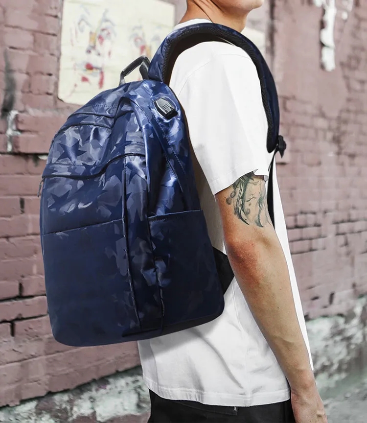 Simple Travel Laptops Backpacks With USB Charging Port 9