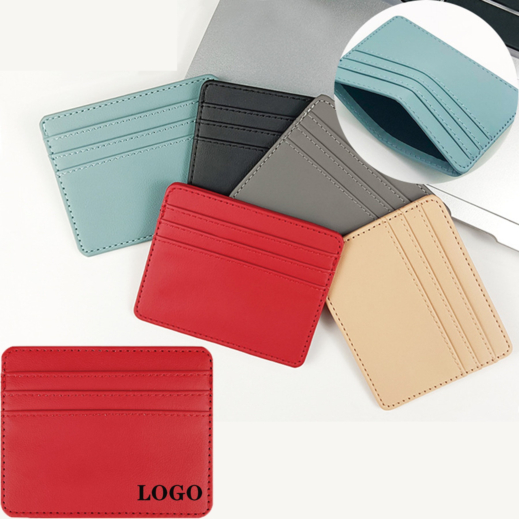 Business 4 Card Compact Leather Pu Card Holder