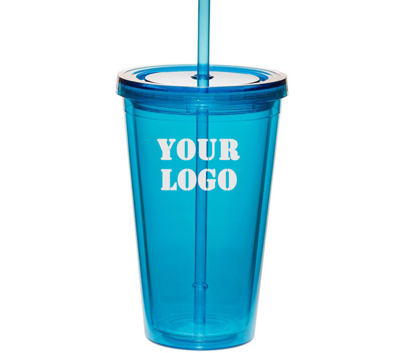Clear Acrylic Tumbler with Lid and Straw, 16 oz. 4