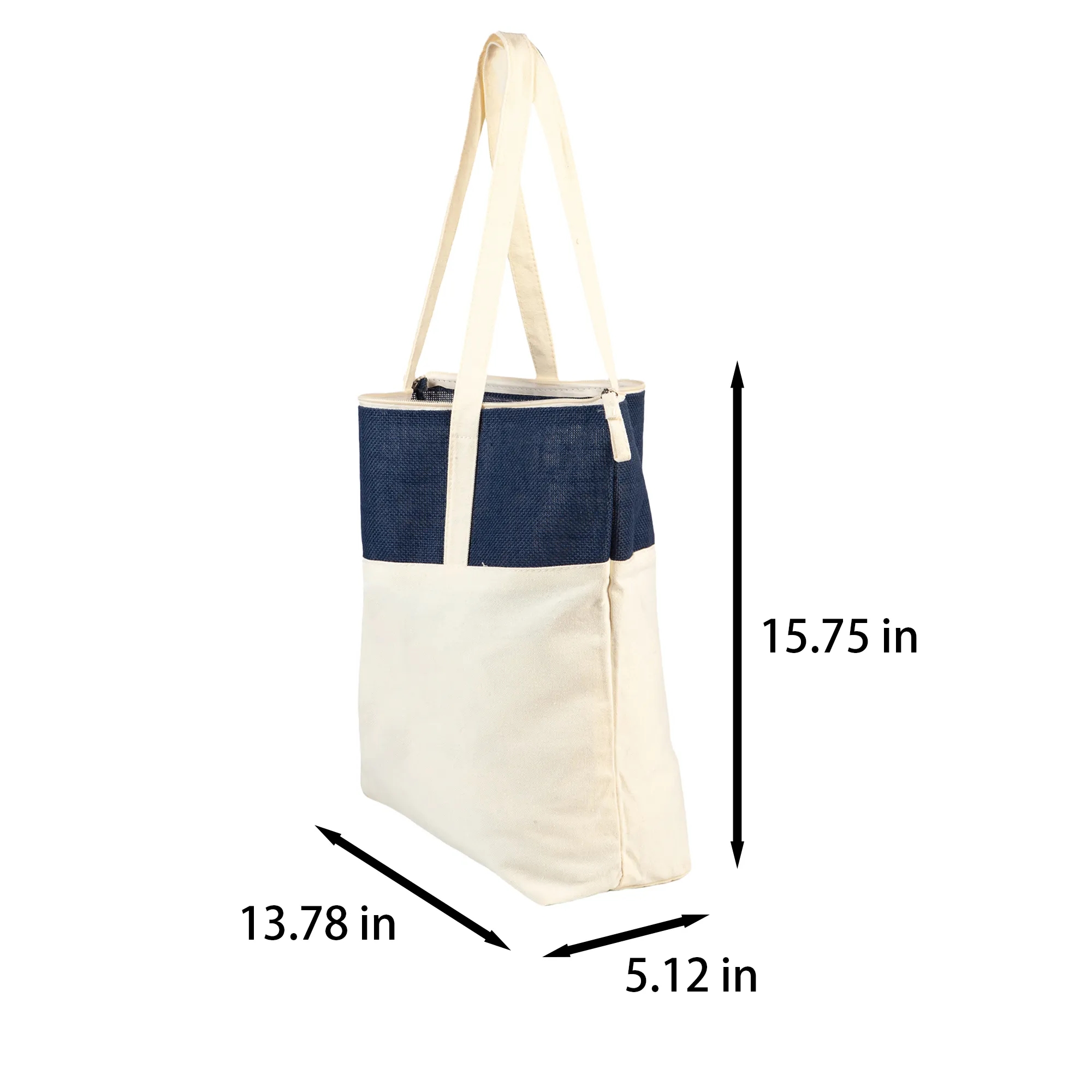 Blue Top Canvas and Non-Woven Tote 6