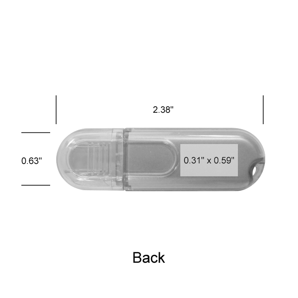 Glendale Transparent Black Oval USB - Simports 3