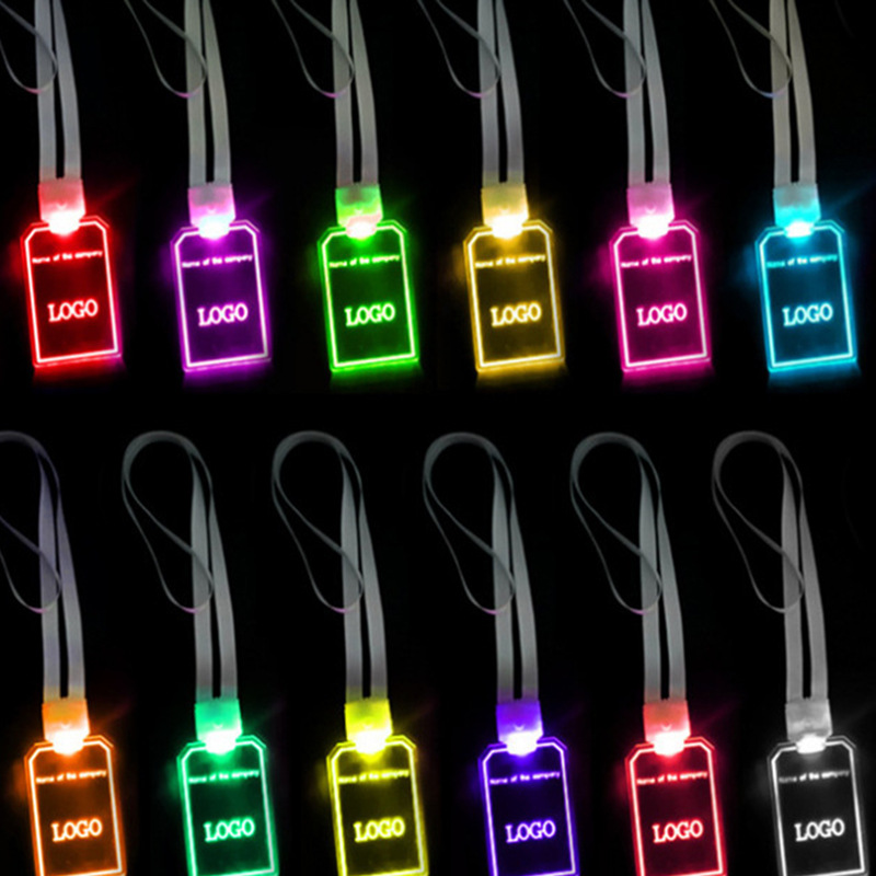 LED Illuminated ID Badge with Lanyard 1