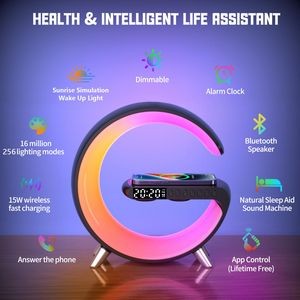 Ambient Lighting Speaker with Wireless Charging 6