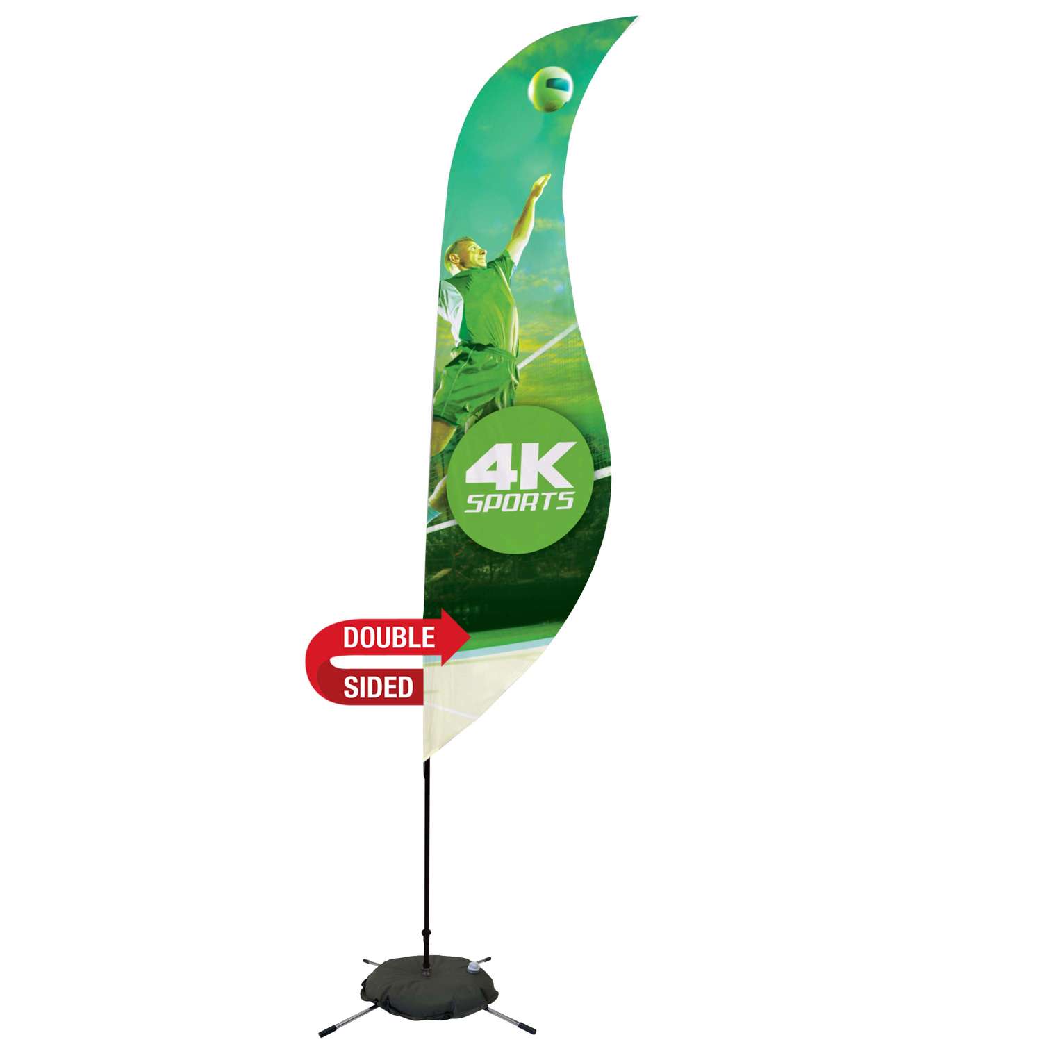 13' Streamline Sabre Sail Sign Kit (Double-Sided with Scissor Base) 2