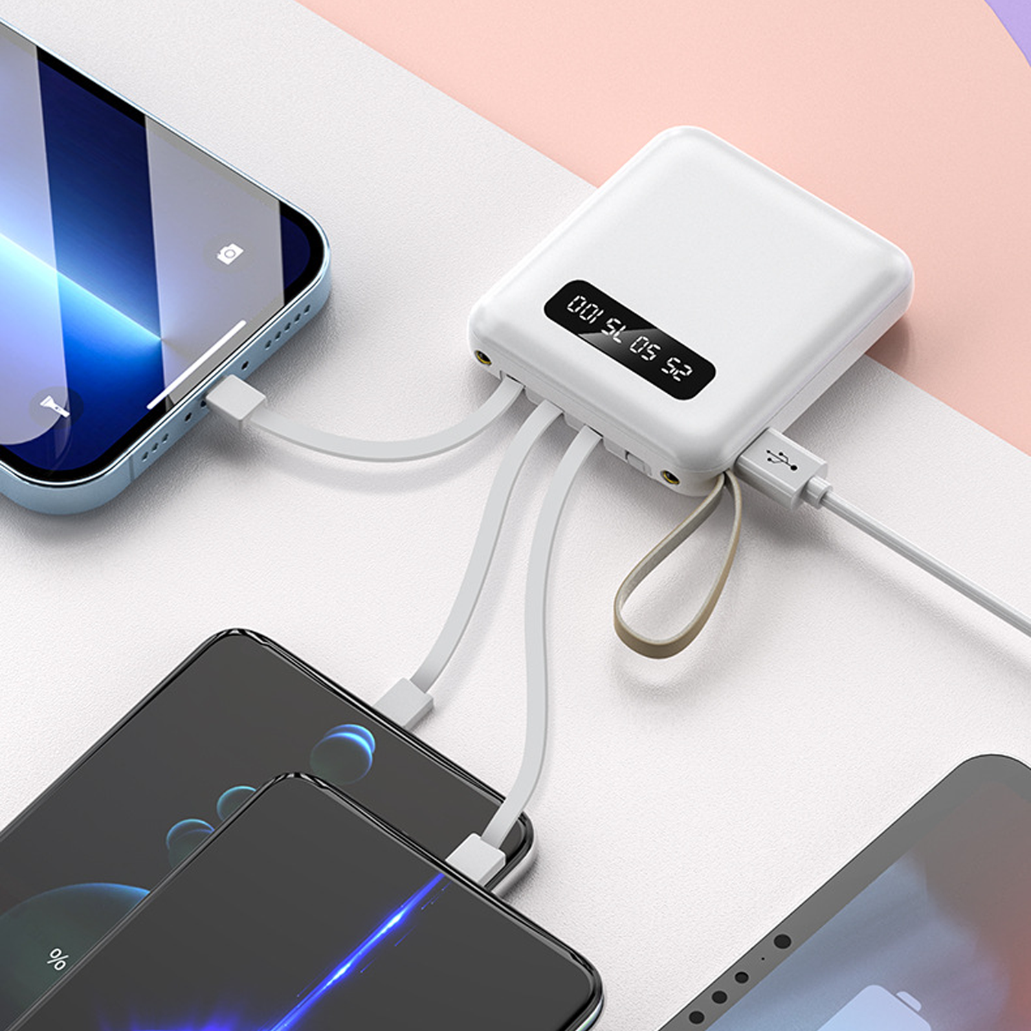 Screen Display Wireless Power Bank 2