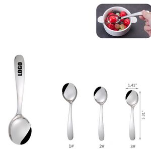 5.31 Inch Silver Dessert Coffee Spoon 3