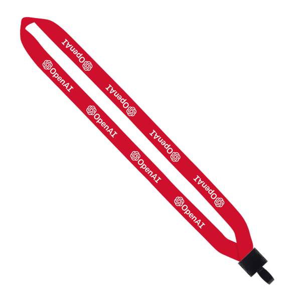 3/4" Polyester Lanyard with Non-Swivel Plastic Hook 28