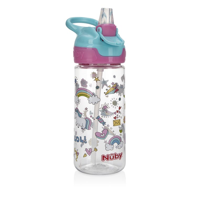 Nuby Tritan Water Bottles - Unicorns Soft Spout 18 oz 1