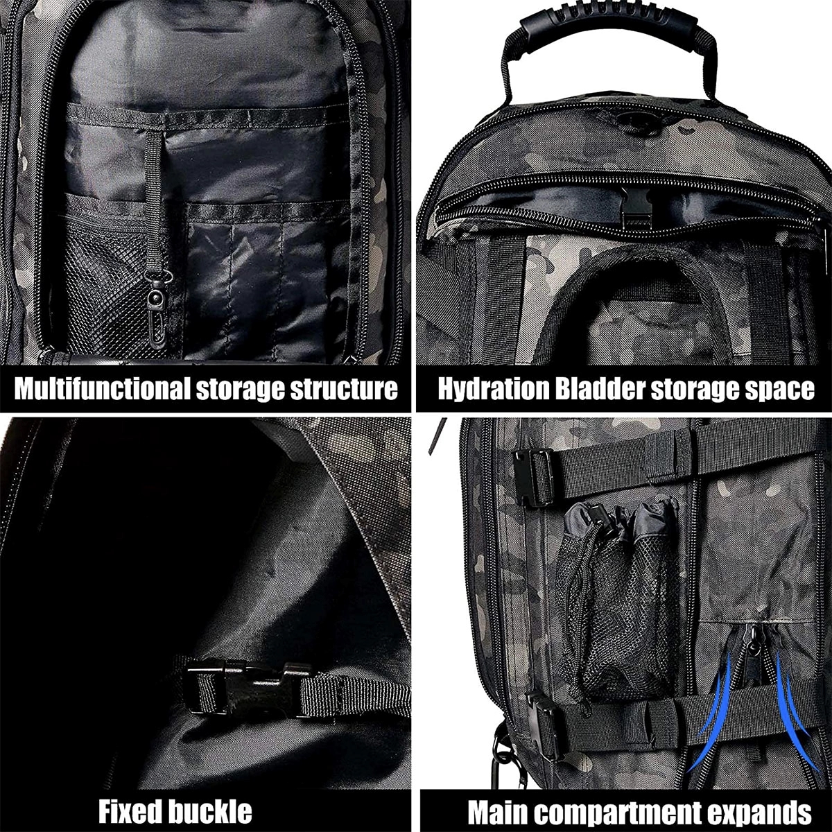 Large Capacity Military Tactical 39L-60L Backpack 3
