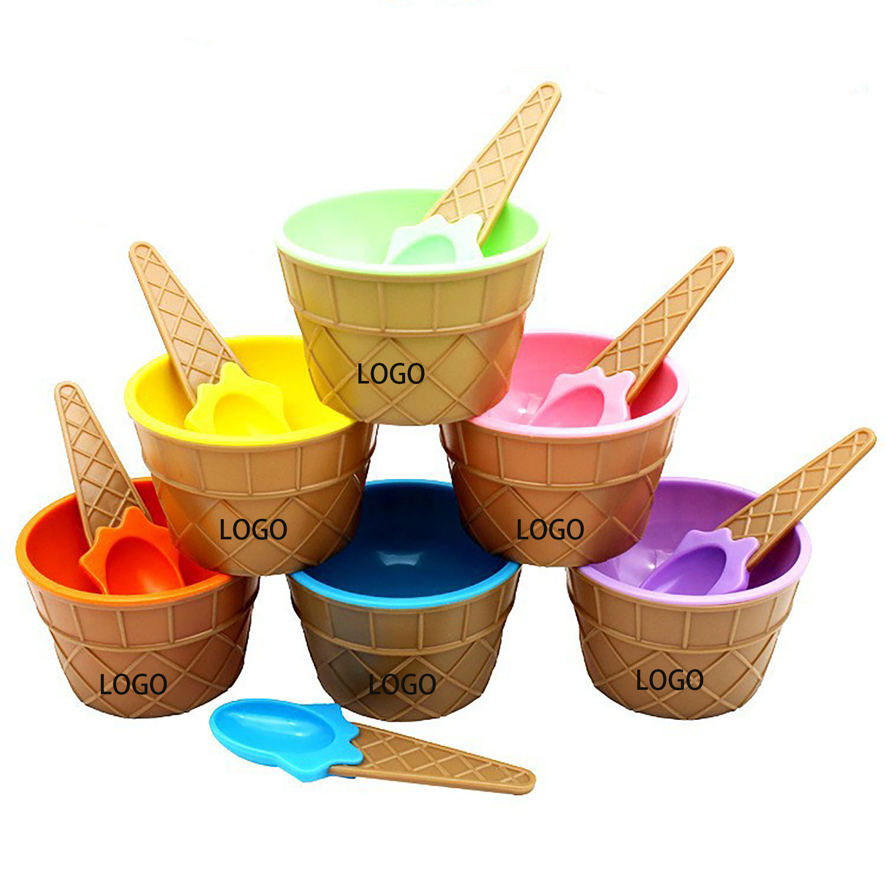 Ice Cream Bowls and Spoons for Summer/Holiday/Parties 21