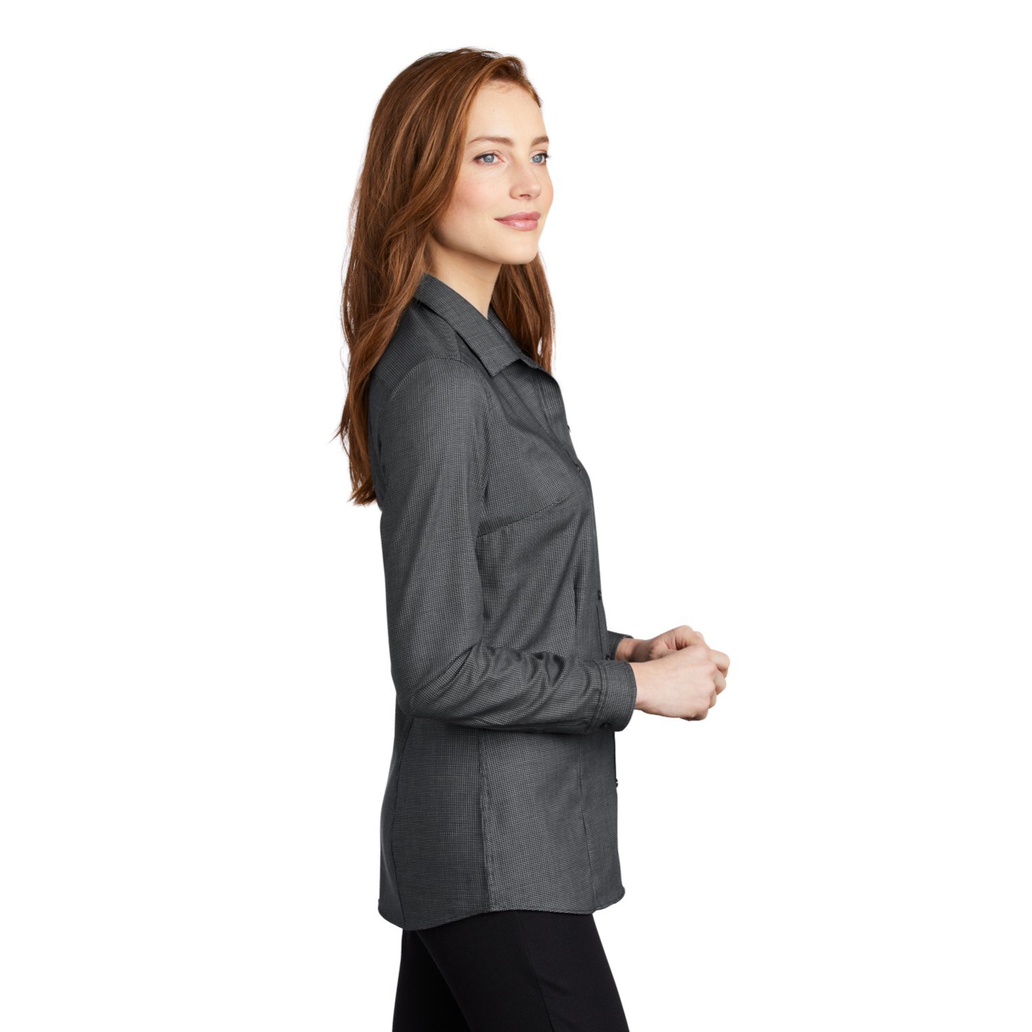 Port Authority Ladies Pincheck Easy Care Shirt 3.4 oz Custom 6
