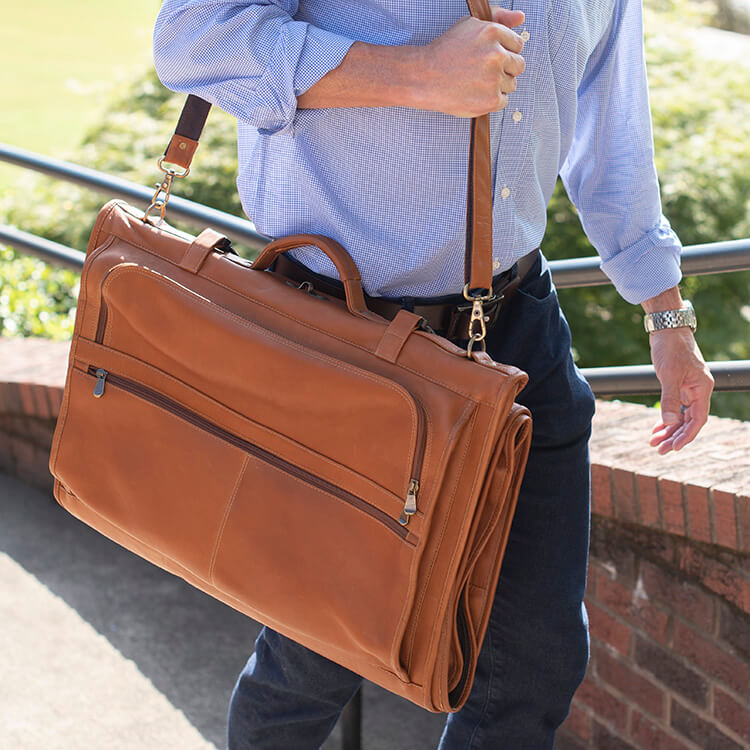 Andes - Leather Tri-Fold Garment Bag 2