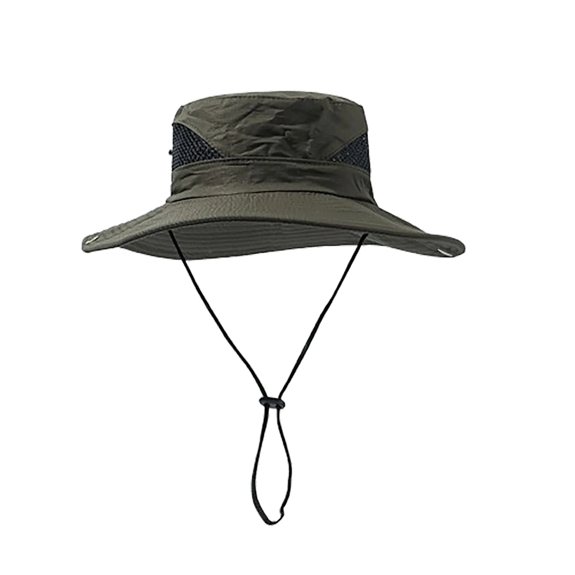 Wide Brim UV Protection Mesh Sides Bucket Fishing Hat 8
