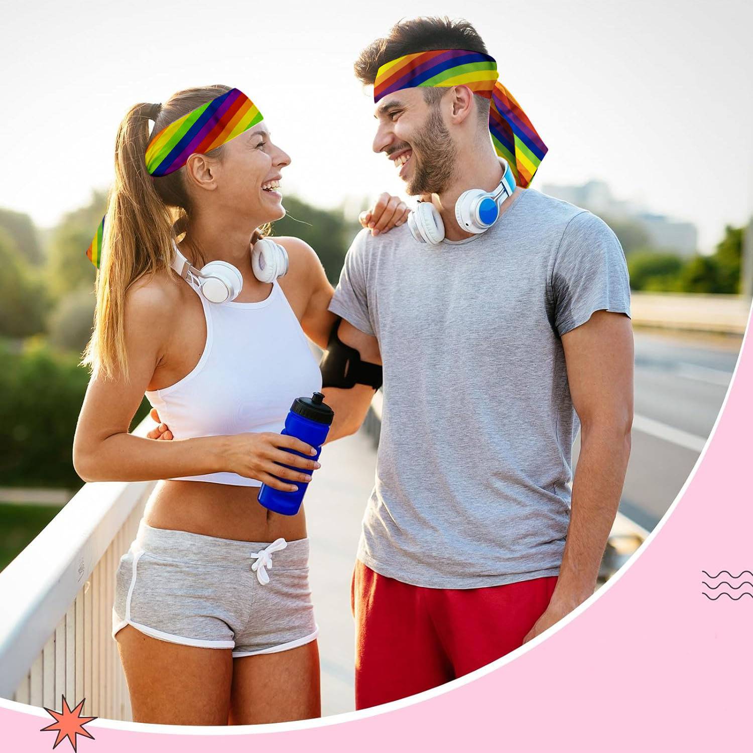 Adjustable Breathable Sweat-Wicking Sports Headband 4