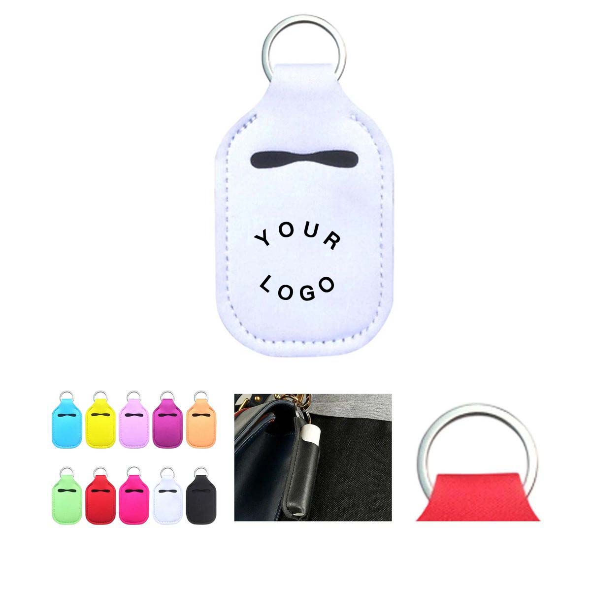 Rubber Travel Bottle Pouch with Clip 3