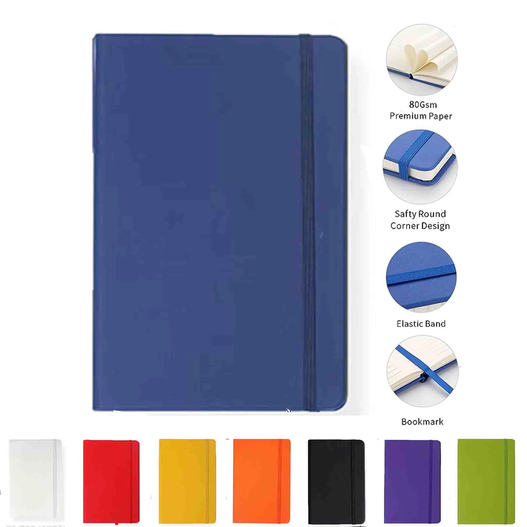 Soft Premium PU Leather Notebook w/ Matching Close strap 1