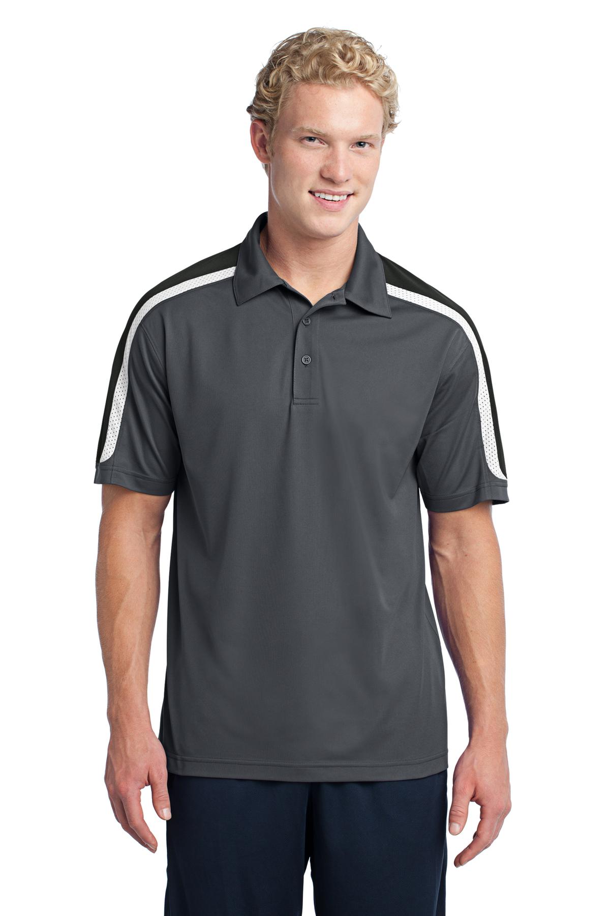 Sport-Tek Tricolor Shoulder Micropique Sport-Wick Polo. ST658 11
